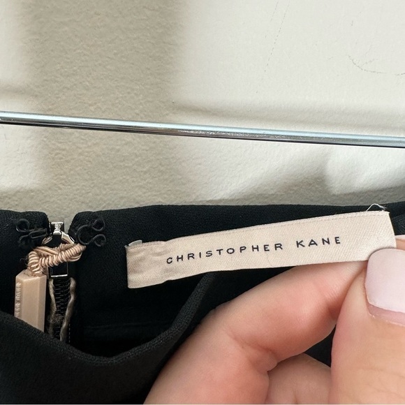 CHRISTOPHER KANE Size 4 Crystal Cupchain Mini Skirt Black - Picture 5 of 7